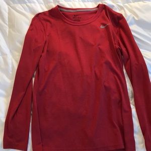 Red Long Sleeve Nike Shirt